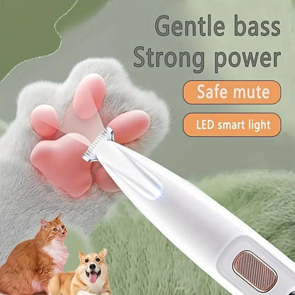 Rechargeable Pet Hair Trimmer Kit, Pet Paw Trimmer, Cordless Quiet Dog Trimmer for Grooming with LED Light, Small Dog Grooming Clippers for Dogs & Cats, Pet Grooming Tool,Waterproof, Low Noise Pet Shaver,#Summervibes #Petlovers
