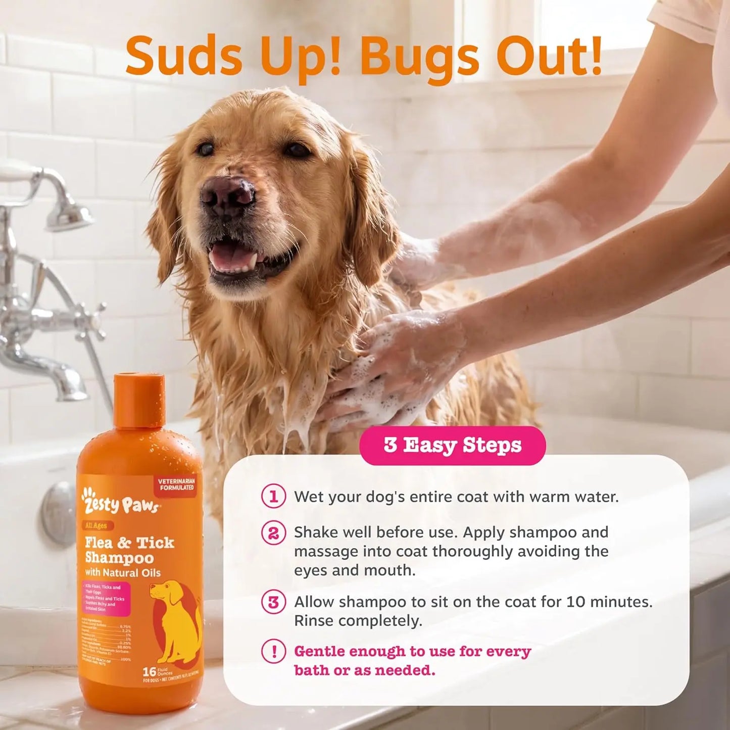 Paws Flea & Tick Removal Shampoo for Dogs
