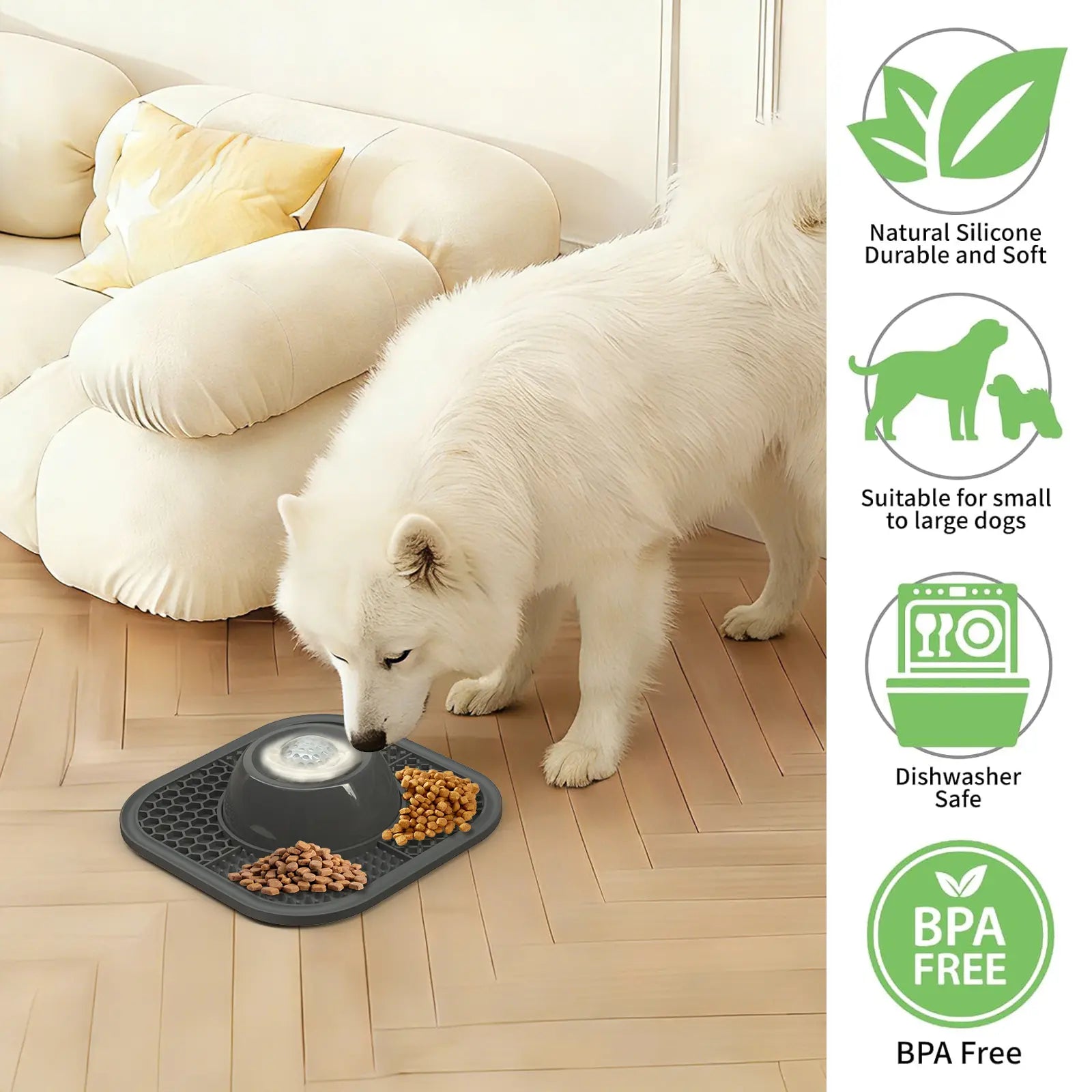 PLOSIF Slow Feeder Dog Bowls for Liquid Treat, Anti-Slip【Entertained Ball-In】 Bone Broth Dog Lick Bowl, 3/4 Cup Yogurt Pup Lick Toy for Large Medium Small Breeds Dietary Supplement/Post-Op Nutrition Pet Stuff Dogaccessories