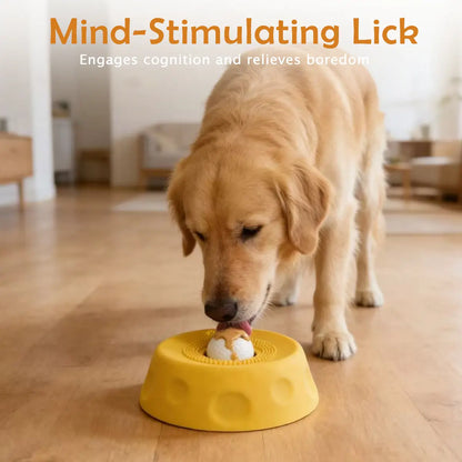 Pawpace Multi Purpose Dog Bowl,Dog Liquid Slow Feeder,Lick Bowl with Ball ,Oral Hygiene & Tongue Cleaning,8 Suction Cups,No Mess Liquid Treat Enrichment Bowl for Dogs Petlovers