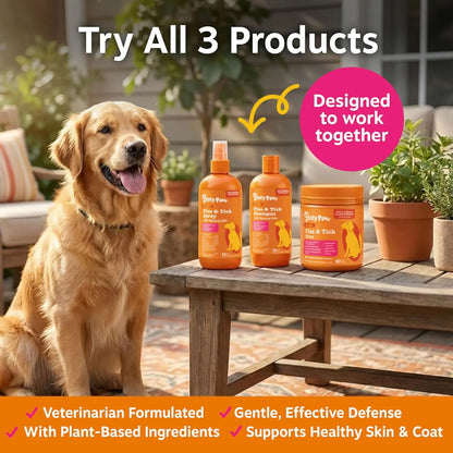 Paws Flea & Tick Removal Shampoo for Dogs