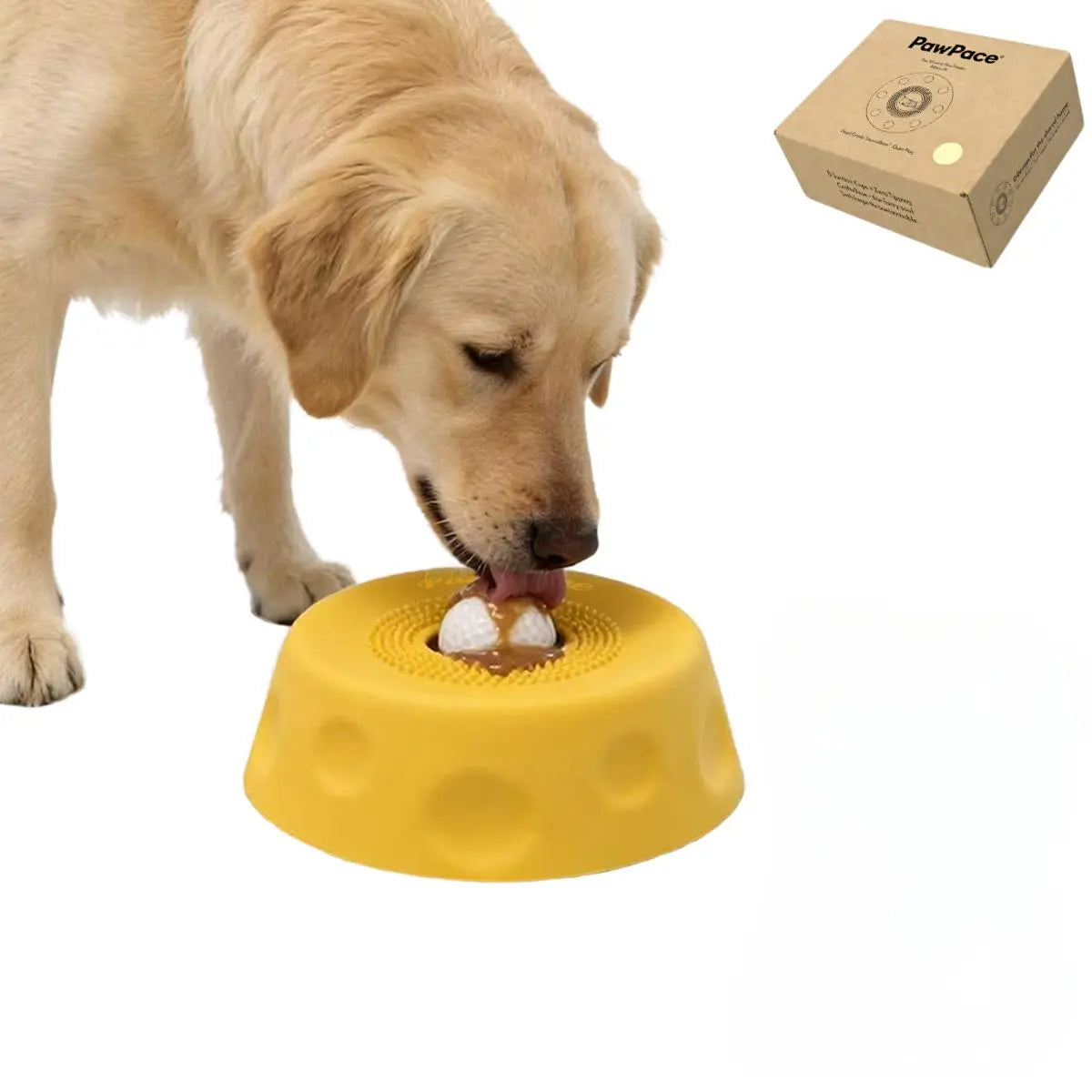 Pawpace Multi Purpose Dog Bowl,Dog Liquid Slow Feeder,Lick Bowl with Ball ,Oral Hygiene & Tongue Cleaning,8 Suction Cups,No Mess Liquid Treat Enrichment Bowl for Dogs Petlovers